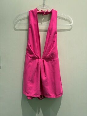 Akira Chicago Red Label Size Small Hot Pink Halter Top Size Small